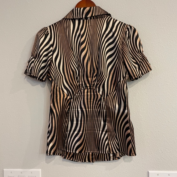 Tiger striped button down, small, Guess Jeans - Picture 2 of 9